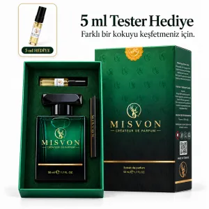 MİSVON yeşil şişe ve kutusu ile 5 ml tester hediyesi