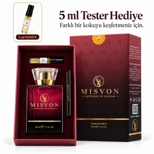 MİSVON bordo şişe ve kutusu ile 5 ml tester hediyesi